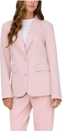 Only Low-Cut V-Hals Revers Blazer - Dames - Blazers - Roze - 3XS - Polyester - Jassen