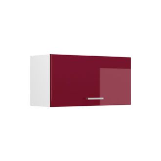 Vicco Armario Colgante R-line, Rojo De Alto Brillo/blanco, 80 Cm Plano, Vicco