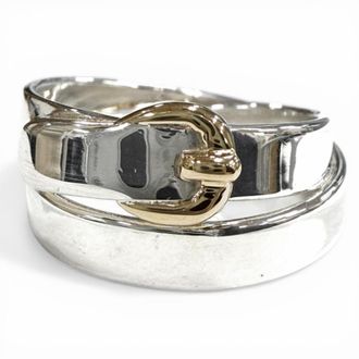 Herm&egrave;s Gold Silver Silver 925 Band Ring (Pre-Owned)