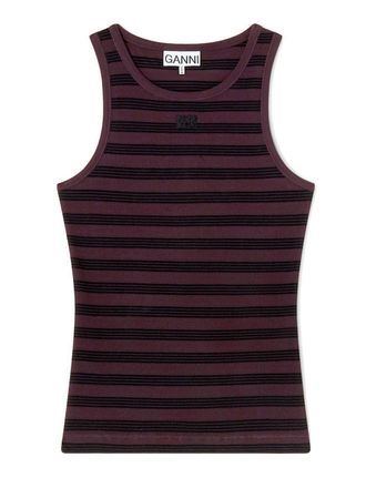 Ganni Soft Cotton Rib Tank Top