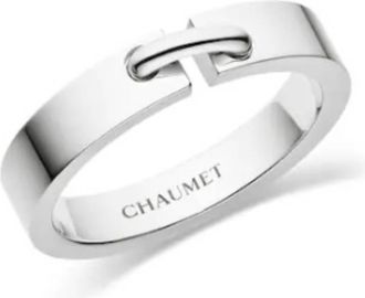 Chaumet 18k White Gold Liens Evidence Wedding Ring, Size 51