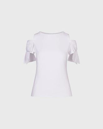 Anne Fontaine Myrtille Riviera Jersey Cotton Top at Nordstrom, Size 42 Eu