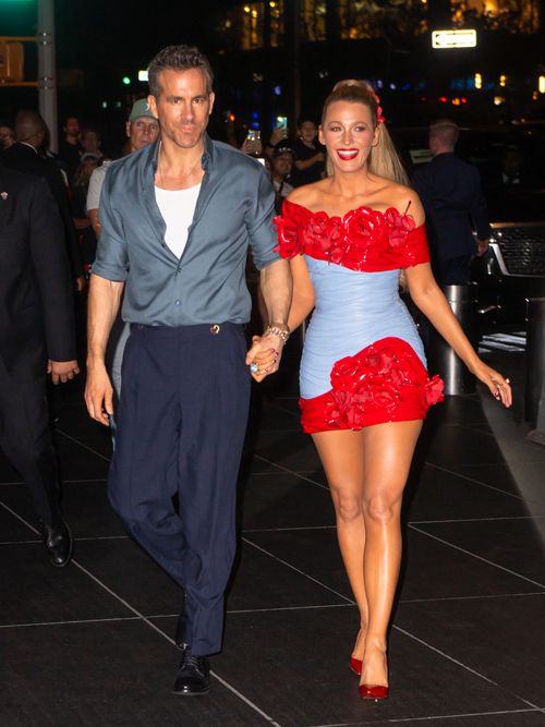 Ryan Reynolds and Blake Lively are seen arriving at the Jazz Center for the 