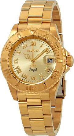 Invicta Angel Champagne Dial 18kt Gold-plated Ladies Watch 16849