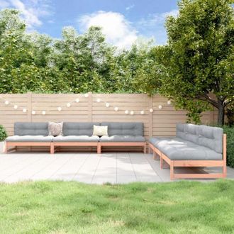 vidaXL Set Salotto da Giardino 6 pz in Legno Massello di Douglas vidaXL