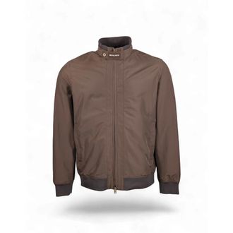 Woolrich Bomber Jackets, male, Brown, Size: XL Spring Lewis Bomber