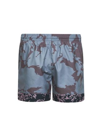 Dries Van Noten Mens Swim Shorts Printed Nylon Green Polyamide Beachwear Sea Clothing