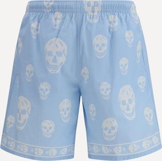 Alexander McQueen Shorts da Bagno con stampa teschio Man M