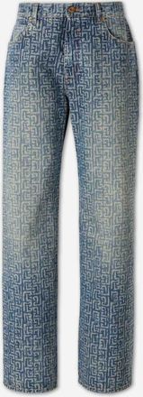 Balmain Monogram Straight Leg Jeans