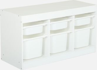 Sweeek Mueble De Almacenamiento Para Ni&ntilde;os Decorado En Madera, 6 Cajones