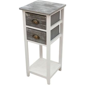 Wanderlust Deco Wanderlust Deco - Mesita De Madera Blanca 30x30x73