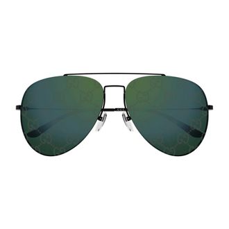 Gucci Aviator Zonnebril - Heren - Accessoires - Zwart - Maat: 60 MM