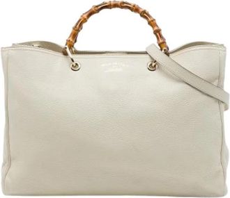 Gucci Pre-owned Satchel - Dames - Vintage Shopper - Wit - ONE Size - Leer - Vintage