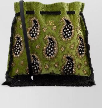 Valentino Garavani nellc&ocirc;te velvet bucket bag
