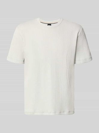 HUGO BOSS Regular Fit T-Shirt mit mit Waffelstruktur Modell STRUCTURE in Hellgrau, Gr&ouml;&szlig;e XXL