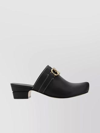 Ferragamo metal detail block heel sandals