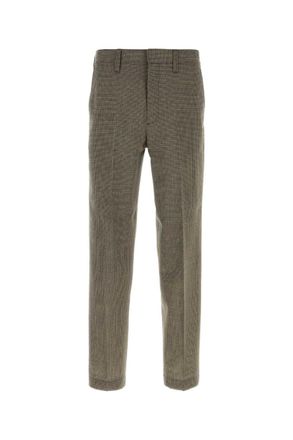 Prada Olive Flat Front Pants