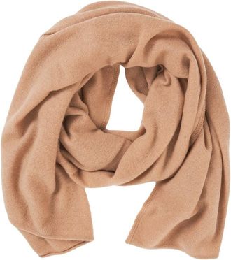 Crush Cashmere Scarf In Elegant Beige With Fine Knit Texture