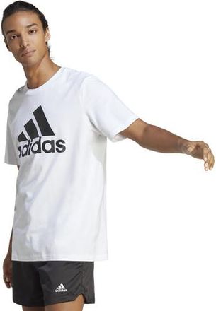 adidas Mens Essentials Single Jersey Big Logo T-Shirt - White Size XL
