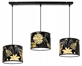 OEM L&aacute;mpara De Techo Colgante, Pantalla, Flores Doradas, Led