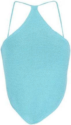 8 by YOOX KNIT BACKLESS HALTERNECK TOP