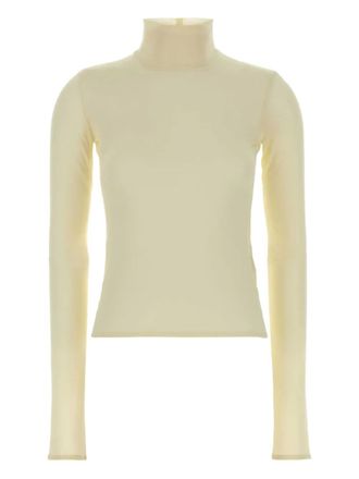 Jil Sander turtleneck long-sleeve top - women - Viscose - M - Neutrals
