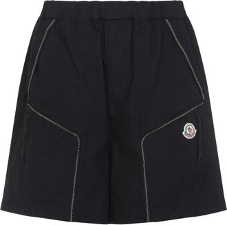 Moncler Black Logo Regular Shorts