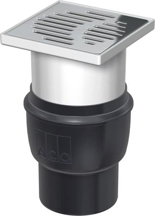 Aco Aco Easy-flow Sumidero De Suelo Dn100/150x150/90grados/1,6l/s Pl&aacute;stico/ K3/ Soporte/ Ws50, 2810.55.77