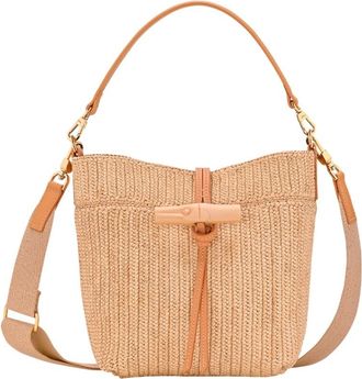 Longchamp Le Roseau Raphia Extra Small Bucket Bag