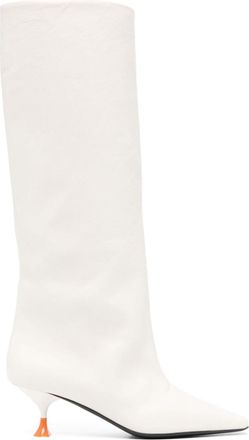 3Juin leather sculped heel boots - women - Calf Leather/Calf Leather/Calf Leather - 38 - Neutrals