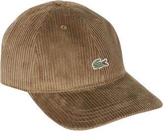 Lacoste Gorra de terciopelo de algod&oacute;n - Accessories - Hombre - Marr&oacute;n - ONE SIZE