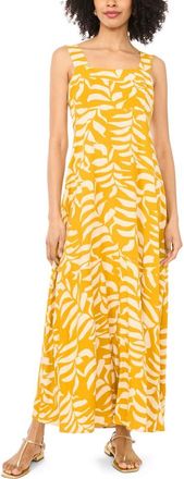 Vince Camuto Print Sleeveless Maxi Dress in Golden Hue at Nordstrom, Size Xx-Large