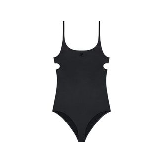 Courr&egrave;ges Cut-Out Detail One-Piece Swimsuit - Black