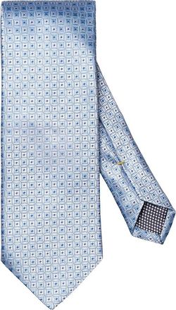 Eton Geometric Silk Jacquard Tie in Medium Blue at Nordstrom