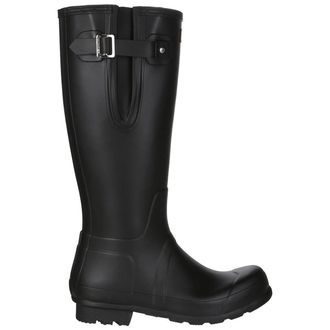 Hunter Original Side Adjustable Rubber Mens Calf Length Boots - Black - Size:UK 8