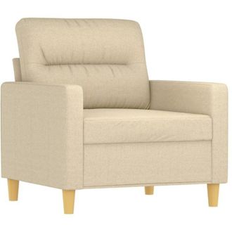 vidaXL Sill&oacute;n De Tela Color Crema 60 Cm Vidaxl