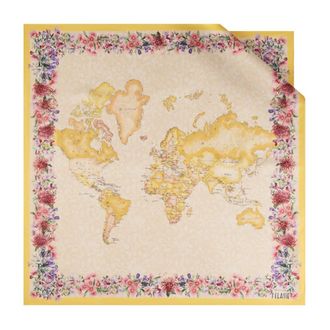 Alviero Martini 1A Classe Silky Scarves, female, Beige, Size: ONE SIZE Foulard 90x90