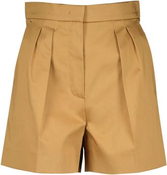 Max Mara Short - Dames - Korte Broeken - Bruin - 3XS - Katoen - Korte Broeken