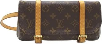 Louis Vuitton Tweedehands Canvas Louis Vuitton tassen - Dames - Vintage Heuptassen - Bruin - ONE Size - Vintage