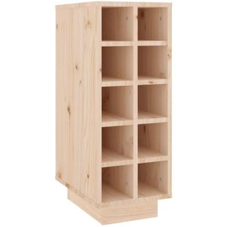 vidaXL Wine Cabinet 23x34x61 cm Solid Wood Pine Vidaxl