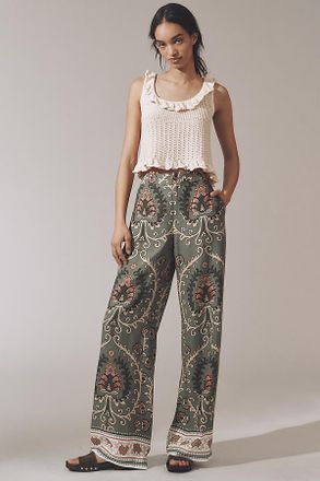 Sanctuary The Soft Printed Linen Blend Trouser Pants
