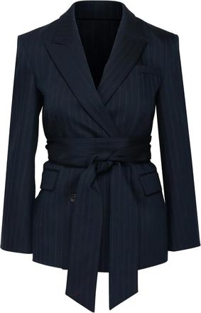 TWP Blazer gessato Delancey - Blu