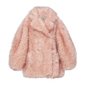 Ganni Alternative Fur Coat - Dames - Jassen - Roze - S - Polyester - Jassen