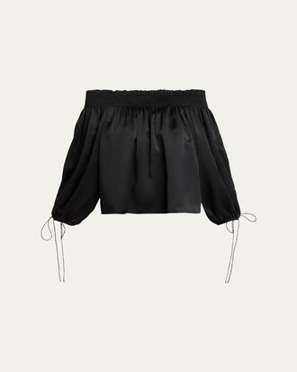 Chlo&eacute; Silk Off-The-Shoulder Top