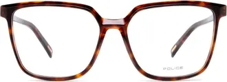 Police square-frame glasses - Brown