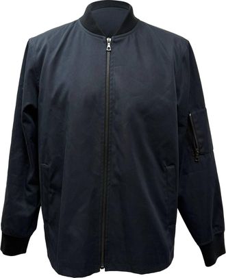 A.P.C. Pre-owned Mens Greg Bomber Jacket in Navy Blue Cotton - Size Large