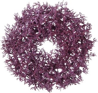 SIA D&eacute;co Corona de navidad decorativa de ramas artificiales violetas D30