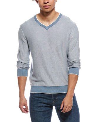 Raffi Links Stitch V-Neck Sweater