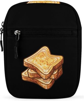 Generic Bread Toast Crossbody Bag Adjustable Satchel Cute Shoulder Bag Lightweight Sling Bags