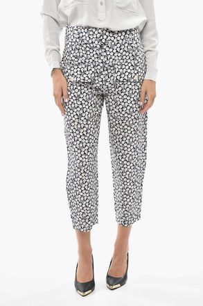 Stella McCartney Pantaloni Crop CECILIA in Seta con Stampa Frutta All-Over Stella McCartney